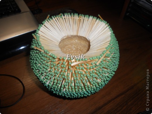 Как сделать шар из спичек?